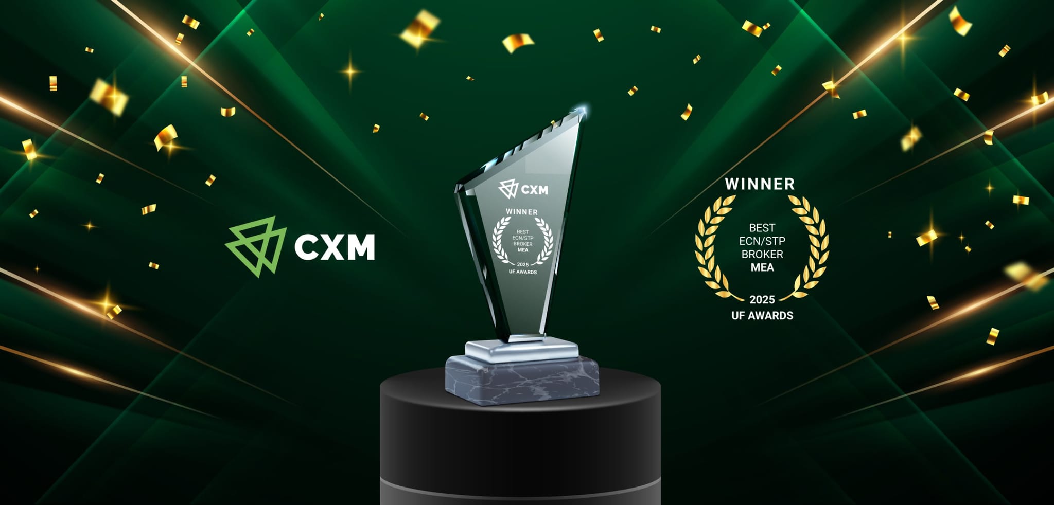 CXM获2025中东非最佳ECN/STP经纪商